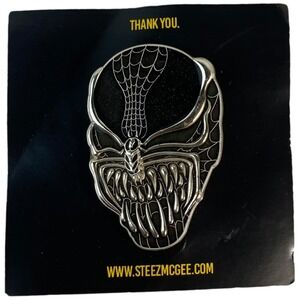 Steez McGee Spider Rare Venom Enamel Pin Badge Superhero Comic Collectible‎ E14Q